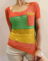 Дамска тениска от плетиво - код 7634 - 4