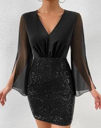 Φόρεμα - κώδ. 55030 - 1 - μαύρο