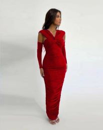 Φόρεμα - κώδ. 8962 - 2 - κόκκινο