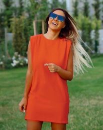 Φόρεμα - κώδ. 3266 - 3 - πορτοκαλί