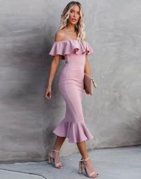 Φόρεμα - κώδ. 9726 - 3 - ροζ