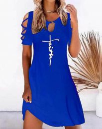 Φόρεμα - κώδ. 3817 - 3 - μπλε