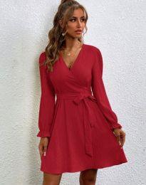 Φόρεμα - κώδ. 50065 - 3 - κόκκινο