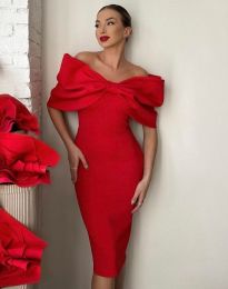 Φόρεμα - κώδ. 24059 - κόκκινο