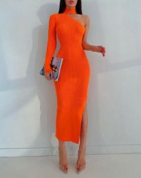 Φόρεμα - κώδ. 55308 - πορτοκαλί
