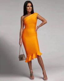 Φόρεμα - κώδ. 7568 - πορτοκαλί
