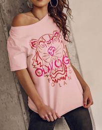 Κοντομάνικο μπλουζάκι - κώδ. 11721 - ροζ