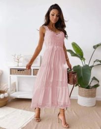 Φόρεμα - κώδ. 4672 - ανοιχτό ροζ