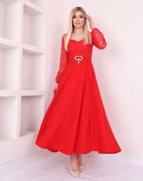Φόρεμα - κώδ. 22833 - 1 - κόκκινο