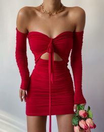 Φόρεμα - κώδ. 21089 - 2 - κόκκινο