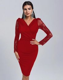 Φόρεμα - κώδ. 90026 - 2 - κόκκινο