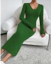 Φόρεμα - κώδ. 31577 - σκούρο πράσινο